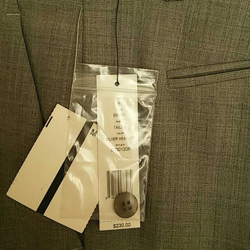 Theory NWT Light Gray/Silver Sz4 pants